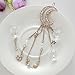 Fvermecky Vintage Crystal Hair Clips Tassel Drop Star Moon Hair Clips Bobby Pins For Women Girls Hair Accessories 4 Colors (Rose Gold)