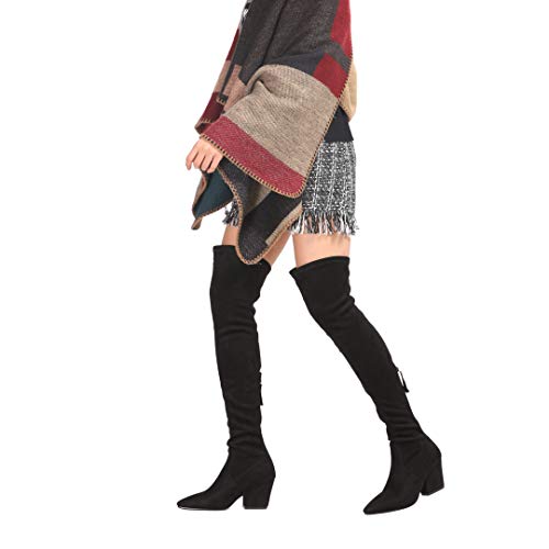 ShoeN-Tale-Womens-Chunky-Heel-Back-Zipper-Sexy-Pointed-Toe-Over-The-Knee-Thigh-High-Boots