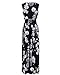 OUGES Women's V-Neck Sleeveless Pocket Casual Maxi Dress(Black-01,L)