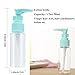 ANREONER 12 Pack Travel Size Toiletries Bottles and Jars Set, TSA Approved Portable Rigid Plastic Travel Containers with Flip Cap Spray Lotion Bottles Travel Case - Transparent
