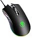 YockTec RGB Tunable Gaming Mouse,Programmable 7-button design with scroll wheel Gaming Mouse - 4000 DPI Sensor -Comfortable Grip -The eSports Gaming Mouse,Black (Black)