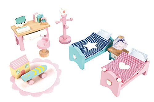 Le Toy Van Wooden Daisylane Furniture Set Including Master Bedroom, Kitchen, Drawing Room, Bathroom, Sitting Room and Childrens Room 6 Complete Rooms - Thumbnail 6