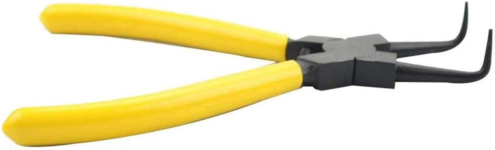 WOOSTAR 90 Degree Tip Yellow Grips Internal Bent Circlip Plier, Bent-nose - Image 5