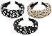 Designer Headbands for Women with Letter Print, Classic Logo Top Knot Headband, Fashionable Monogram Hairbands for Girls, 3Pcs of Pack (LV Style)