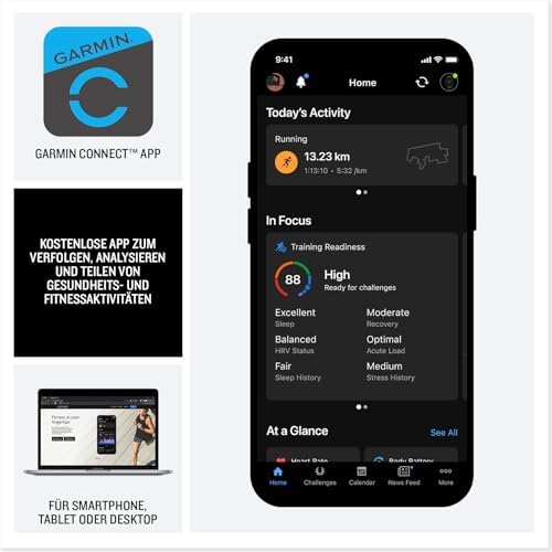 Instinct 3 50mm AMOLED – GPS-Multisport-Smartwatch, 1,3" Display, bis zu 24 Tage Akkulaufzeit, 80+ Sport-Apps, Navigationsfunktion, smarte Features, LED-Taschenlampe, wasserdicht