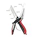 Clever Cutter 6 in 1 Kitchen Knife Stainless Steel Food Scissors with Cutting Board Built-in Slicer for Vegetables Fruits Chopper by Okazaki.