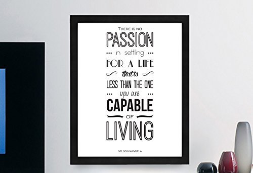Nelson Mandela Inspirational Typography Quote Print 