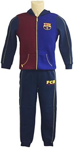 Full Zip Hoodie With Pants, Barcelona Track Suit Set For Kids (YOTH X-Large 12 Years)