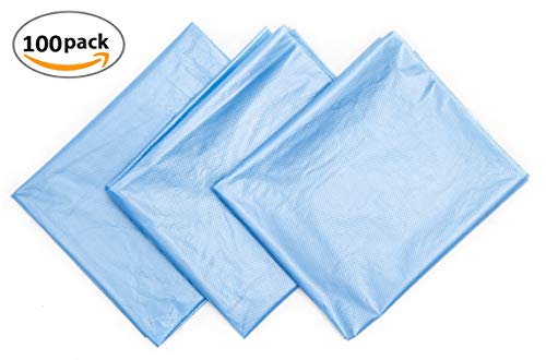 100 Pack Blue PE Aprons 28 x 46 inches. 2 Mil Disposable Polyethylene Aprons. Unisex Waterproof Workwear. Blue Protective Uniform Aprons for Men, Women. Lightweight, Breathable. Wholesale Price.