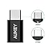 AUKEY USB C Adapter to Micro USB (3-Pack) OTG Supported USB C Connector to Micro USB with 56k Resistor Data Sync and Charge Compatible with Google Pixel 2/Pixel 2 XL, Huawei P10/P20 etc.