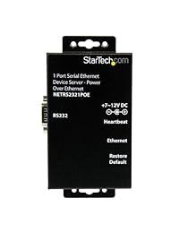 StarTech. com Servidor de dispositivo Ethernet de 1 puerto serie RS232 netrs2321poe   PoE alimentación a través de Ethernet