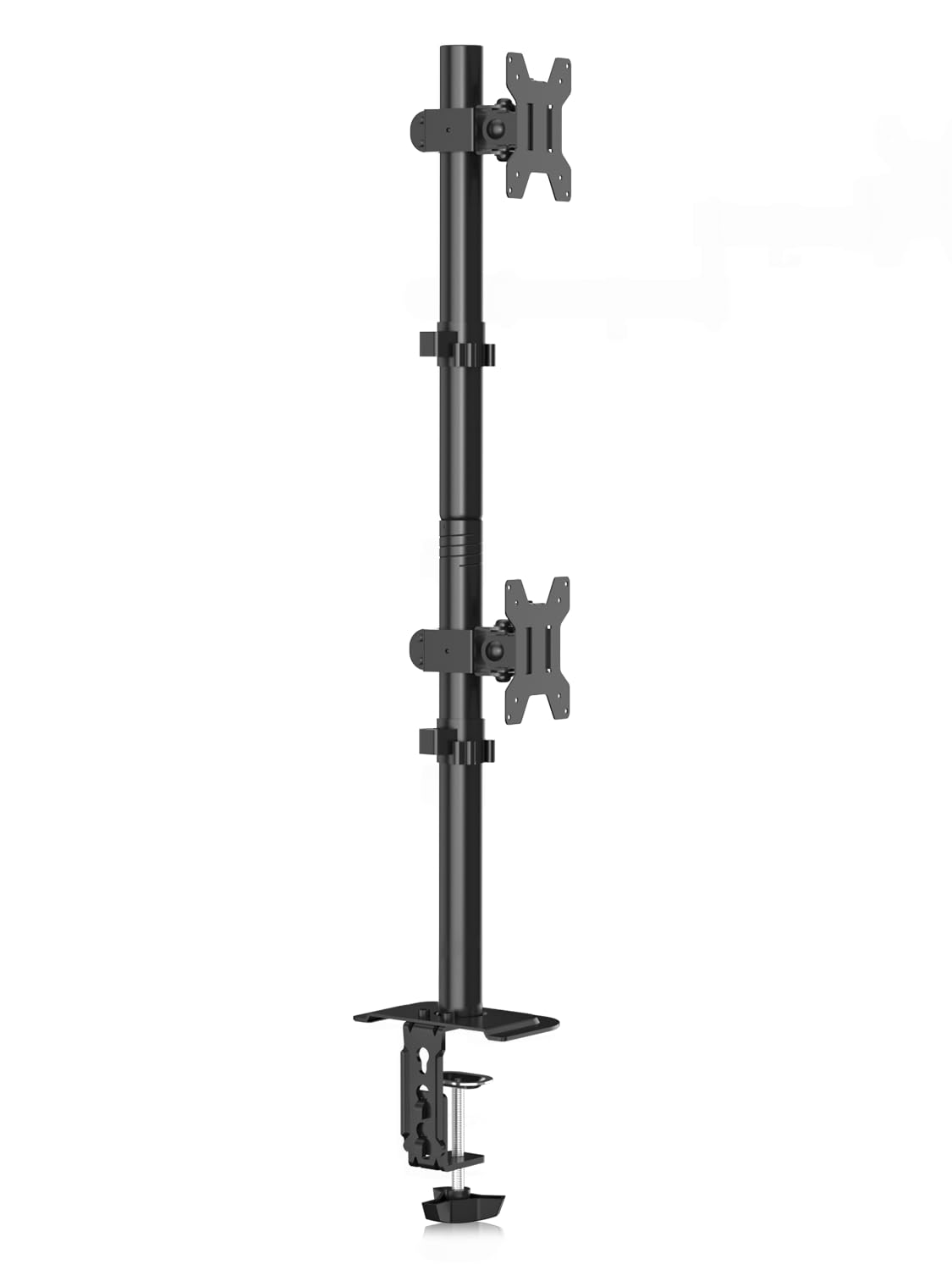 Bracwiser Vertical Dual Monitor Mount Fits 13-27 Inch LCD LED Monitor Computer PC Screens,Clamp Mounting, Fully Adjustable Desk Mount. MD7802