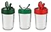 Nakpunar 6 pcs Hunter Green Shaker & Pour Spice Caps for Mason Jars