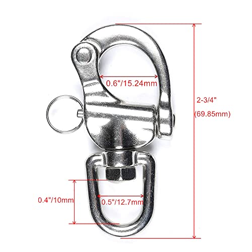 MIZUGIWA Swivel Eye Snap Shackle Quick Release Ball Rigging Sailing