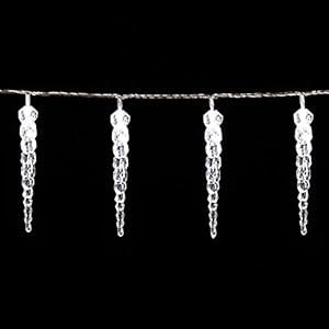 Monzana Kerstverlichting 80 LED Ijspegels 5m IP44 Binnen Buiten Kerstversiering Lichtsnoer Koudwit