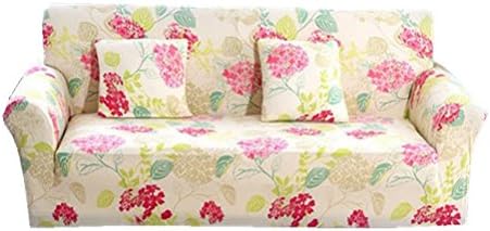Fanjow Stretch Elastic Fabric Chair Loveseat Sofa Couch Slipcovers Floral Printing Sofa Covers Seat Protectors Without Pillow (3-seat Sofa, Machiatto)