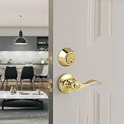 Keyed Alike Front Door Entry Lever with Double