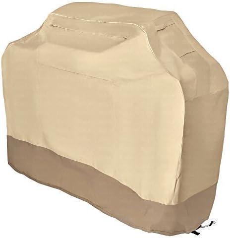 Grill Cover - garden home Up to 52" Wide, Water Resistant, Air Vents, Padded Handles, Elastic hem cord - Heavy Duty burner gas BBQ grill Cover