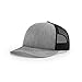 RICHARDSON Heather Grey/Black 112 Mesh Back Trucker Cap Snapback Hat