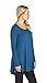 Free to Live Women's 3 Pack: Loose Flare Fit Tunics (Black, Charcoal, Teal),Large