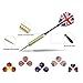 VENNOBIA Darts, 15 Pieces Steel Tip Darts Set 18 Grams with Flghts Aluminum Shafts,Brass Barrels and Dart Sharpener