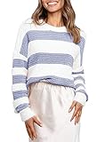 KIRUNDO Women’s Stripe Color Block Short Sweater