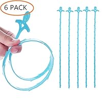 ANSLYQA Drain Snake Hair Clog Remover Clogged Drain Cleaning Tool for Sink and Bathtub,20 inch Blue,6-Pack