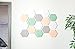 Hexagon Felt Tile Bulletin Board/Memo Board for Wall, Pastel Tones - 15 Felt Tiles (6