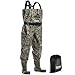 Foxelli Chest Waders – Waterproof 2-ply Nylon/PVC Camo Hunting Fishing Waders for Men and Women with Boots
