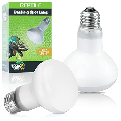 LUCKY HERP 爬虫類 ライト サングロー 100W 2個 バスキングスポットランプ レプタイルヒートランプ 昼用集光型 UVA•自然の太陽光 広域スペクトル昼用 亀、ヒゲドラゴン、トカゲ等加熱用