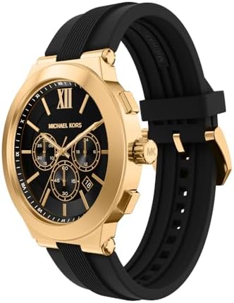 Billie MK9253 - Reloj de Acero Inoxidable en Tono Dorado de 46 mm para Hombre