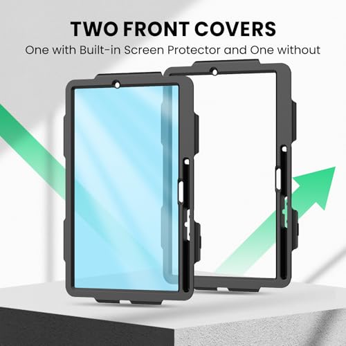 SEYMAC Case for Samsung Galaxy Tab S11 2025 11 Inch SM-X730/SM-X736B, Tablet Case with 360° Rotating Strap and Stand, Pen Holder, Protective Film, Shoulder Strap, Black