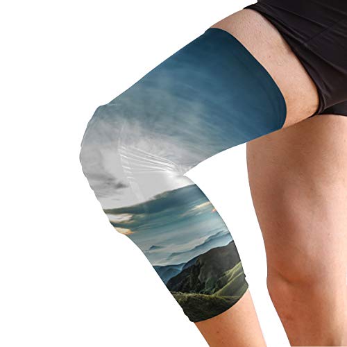 LORVIES Lanscape Knee Brace, Knee Compression Sleeves Support for Running, Arthritis, Meniscus Tear, Sports, Joint Pain Relief and Injury Recovery