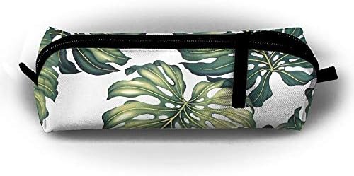 Fashion Pencil Case Zipper Pen Pouch Palm Tree Leaves Printing Student Small Pen Bag Rectangular Pouch