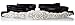 E-Clover Bridal Crystal Rhinestone Wedding Dress Sash Belt With Ribbon (Black)