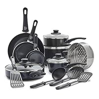 GreenLife Soft Grip Diamond Healthy Ceramic Nonstick, 16 Piece Cookware Pots and Pans Set, PFAS-Free, Dishwasher Safe, Black GreenLife Soft Grip Diamond Healthy Ceramic Nonstick, 16 Piece Cookware Pots and Pans Set, PFAS-Free, Dishwasher Safe, Black