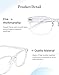 Slocyclub Blue Light Blocking Glasses Vintage Nerd Square Keyhole Design Eyeglasses Frame for Women Men