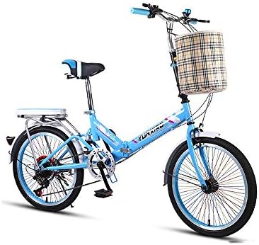 Lrhd インチ折りたたみ自転車7高速耐久サイクリング通勤折り畳み式の自転車女性のアダルト学生車バイク簡単には軽量 最新 高炭素鋼フレームショックダンピングを運ぶために