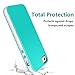 iPhone 5S Case,iPhone SE Case,ABMIX Cute Apple Protective Case Soft Bumper Cases Shockproof Hybird Rubber Slim Case Anti-scratch Shell Dual Color TPU Back Cover for iPhone 5S SE 5 (White/Aqua Green)