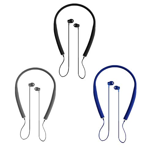 SUPERELE 1pcs Wireless Neck Around Bluetooth Earphone Neckband Sports Stereo Handsfree Call Noise Ca