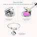 Birthday Gifts for Women, Essential Oil Diffuser Bracelet Aromatherapy Diffuser Locket Stainless Steel Bangle with 8 Colors Pads Romanda Jewelry for Women