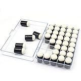 Sponge Daubers with Storage Case Finger Sponge Dauber Set for Stamping Painting Drawing Ink Crafts Chalk (40 PCS)