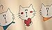 Woman Teen Girl's Harajuku Cute Cat Print Contrast Color Scoop Neck Sweatshirt