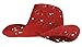 Crocheted Red Western Toyo Cowgirl Hat