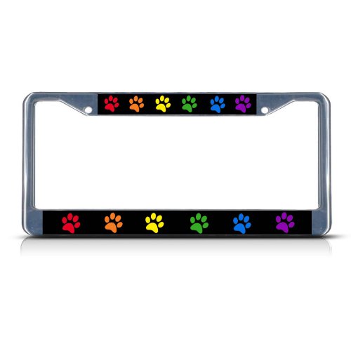 Paw Print License Plate Frames Kritters in the Mailbox