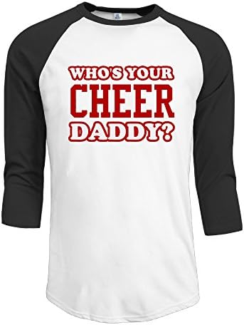 Who's Your Cheer Daddy Men's Crazy Tops Raglan Tshirts