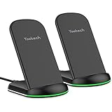 Yootech Wireless Charger,[2 Pack] 10W Qi-Certified Wireless Charging Stand, 7.5W Compatible with iPhone Xs MAX/XR/XS/X/8/8 Plus,10W Fast Charging Galaxy S10/S10 Plus/S10E/S9(No AC Adapter)