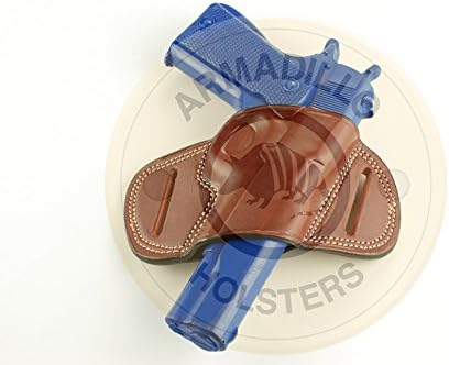Tan Leather Mini Speed Holster for 3" to 5" 1911 OWB
