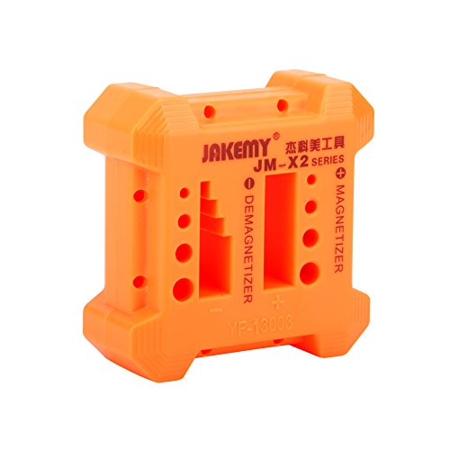 JAKEMY Professional Magnetizer & Demagnetizer Screwdriver Magnetic Tools Orange-Magnetizer Tools,Screwdrivers Magnetizer,Magnetizer Demagnetizer Tools,Magnet Tools (TC-X2)