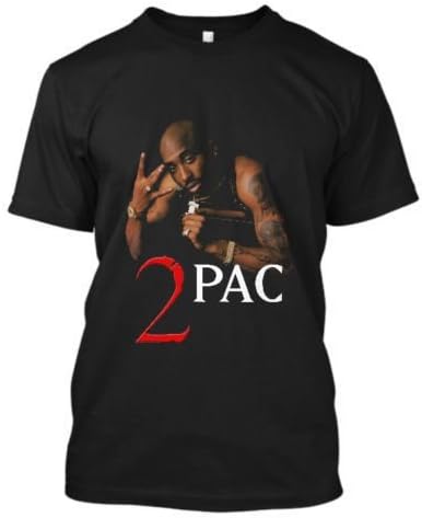 Mens 2PAC Tupac Amaru Shakur American Rapper Hip Hop Graphic Tee Shirt Summer Fashion T Shirt Short Sleeves Tops Clothing White